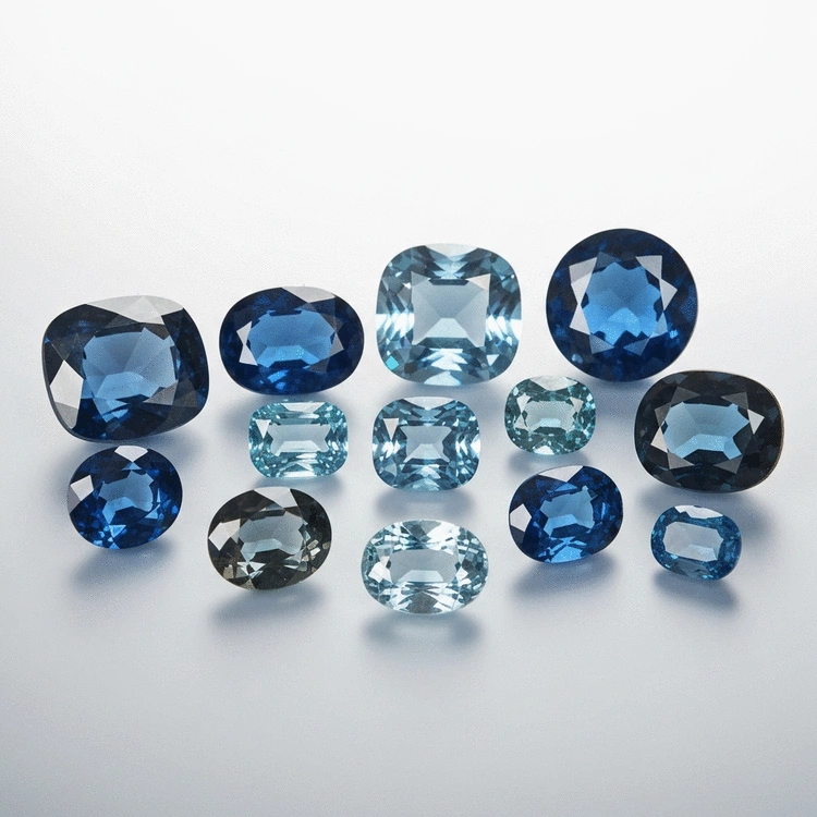 Natural Blue Gemstones Color Guide