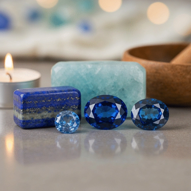 Blue Gemstones for Healing and Meditation