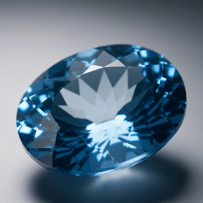 Close-up of a rare blue gemstone, showing its unique geological formation and clarity