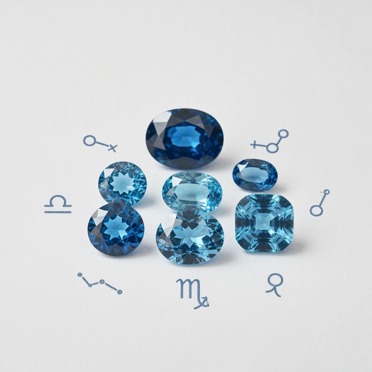 Blue Gemstones Associated with Zodiac Signs