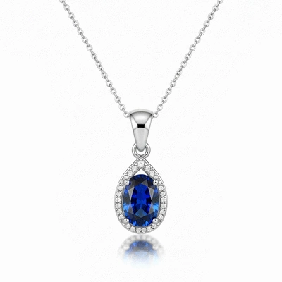 Elegant sapphire pendant necklace on a clean background