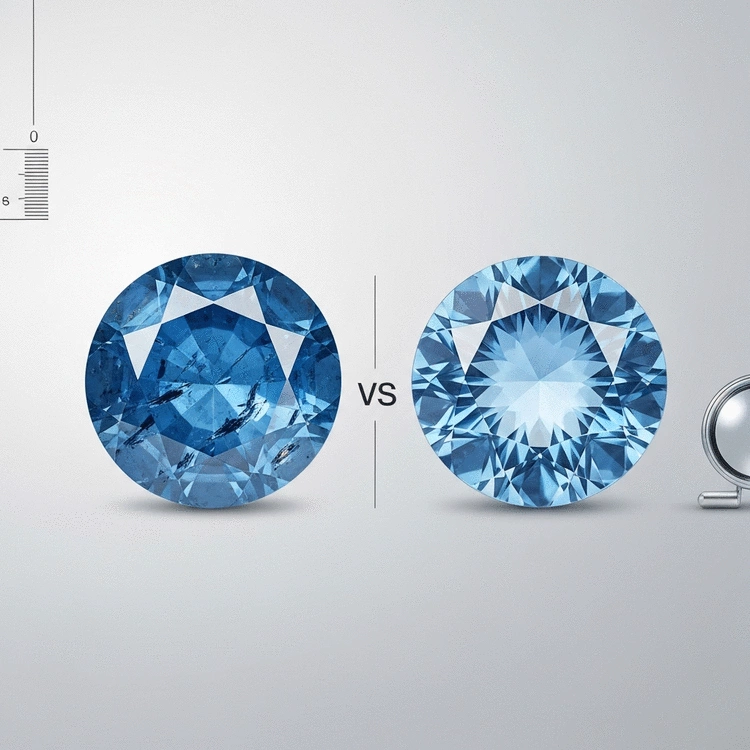 Natural vs Lab-Created Blue Gemstones