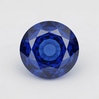 Close-up of a deep blue sapphire gemstone, sparkling in soft light, symbolizing wisdom and loyalty