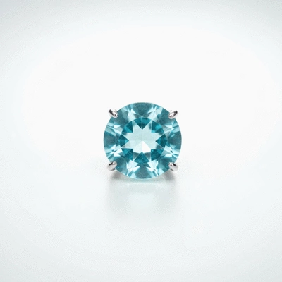 Aquamarine gemstone in a jewelry setting