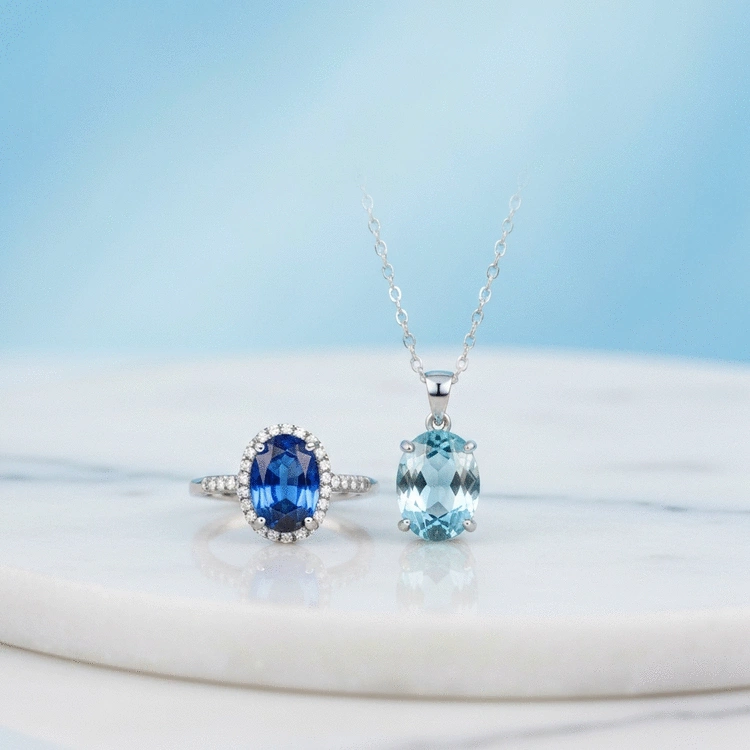 Blue Birthstones: Sapphire vs. Aquamarine