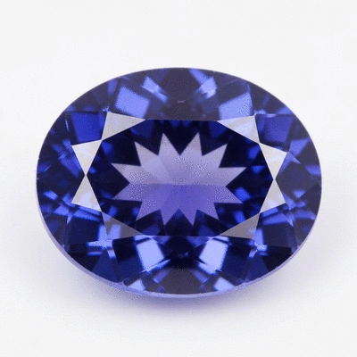 Beautiful tanzanite gemstone with deep blue and violet hues