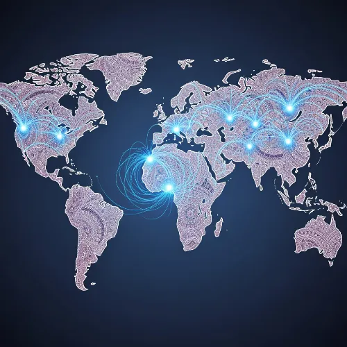 Global service area map for Blue Jewelry Stones